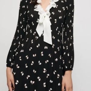 maje | Short Casual Style Flared V-Neck Long Sleeves Party Style